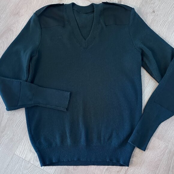 Military Combat Commando Army Wool Sweater sz L - Spruce - Picture 1 of 11
